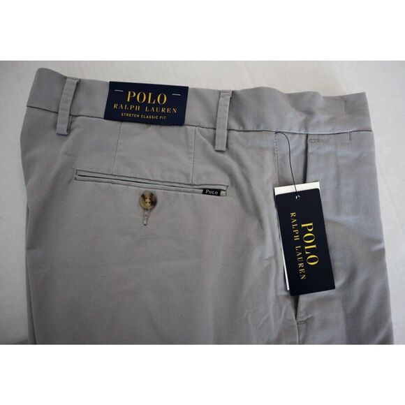 Polo Ralph Lauren Men's Sz 34x32 Soft Gray Stretch Classic Fit Dress Pants - Picture 5 of 7